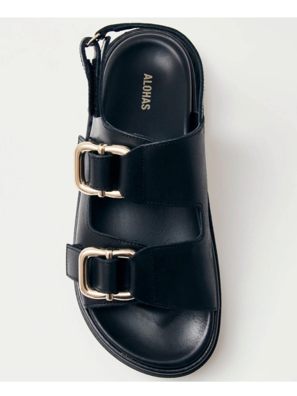 Alohas Harper Sandals Black Size 39 Vacation Comfort 90’s